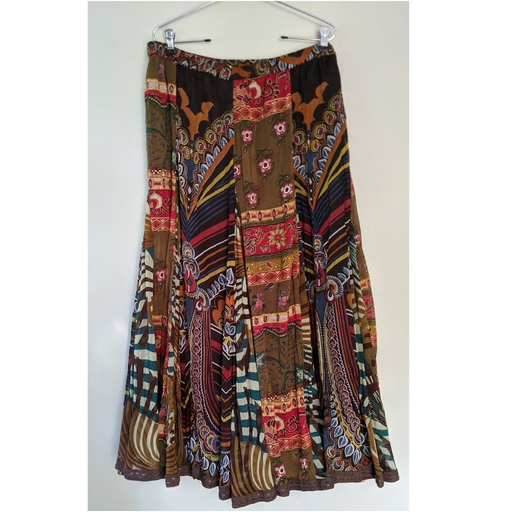 Soft Surroundings  Patterned Chiffon Skirt